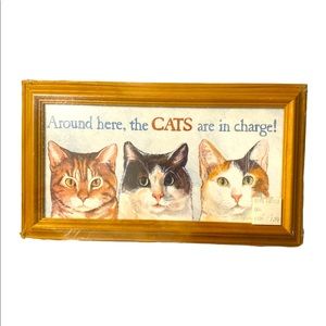 Vintage 80’s Cat wall decor